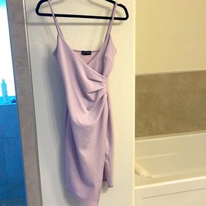 PLT lilac wrap mini dress size 6 medium worn once